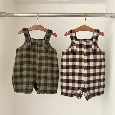 valubebe/6. amond check overalls pants 6M-S