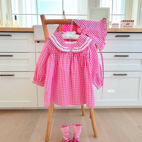 ueo/78. very check one-piece JS-JM