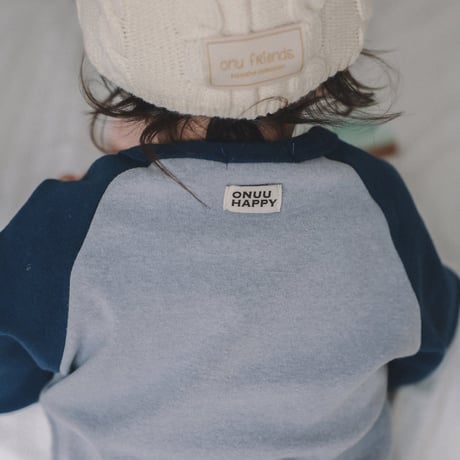 onu/8. peach raglan T-shirt BABY(12M)-XL(6-7Y)