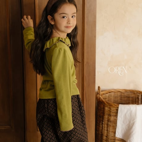 oren/42. blooming fril picot T-shirt S-XL