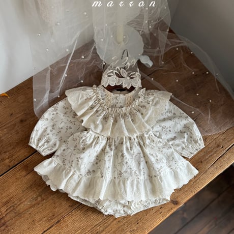 marron/10. nes ( flower ) suit 6M-18M