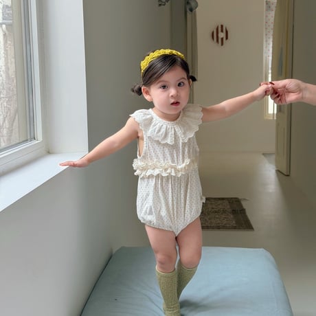 aiai/19. dot fril romper S(6M-2Y)-XL(4-5Y)