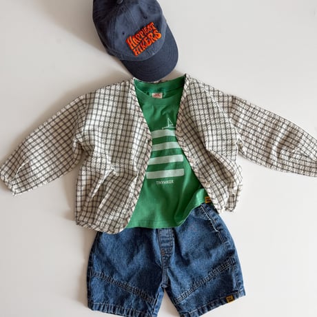 tinyhiker/2. cotton check cardigan XS-XL