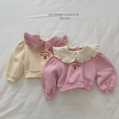 melikey/29. cherry collar man-to-man XS-XL