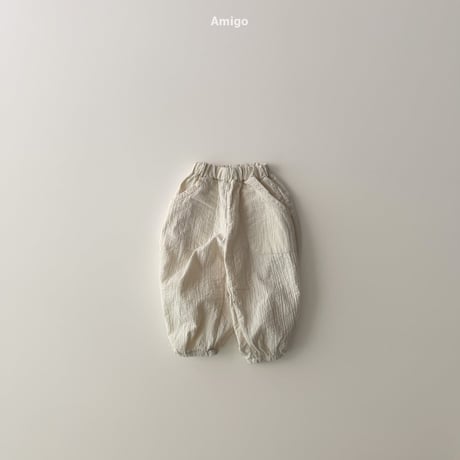 amigo/50. pin tuck natural pants XS-XL