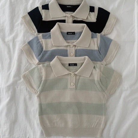 aosta/22. Knit Collar T S(1-2Y)-L(3-5Y)