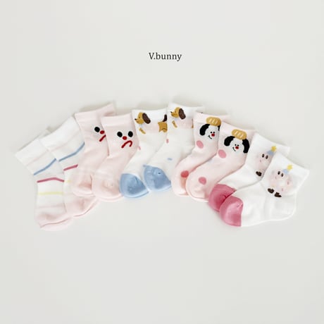 vbunny/8. donut socks set S(130-150)-L(180-210)
