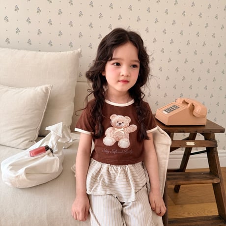 comma/63. teddy two color T-shirt 160-170