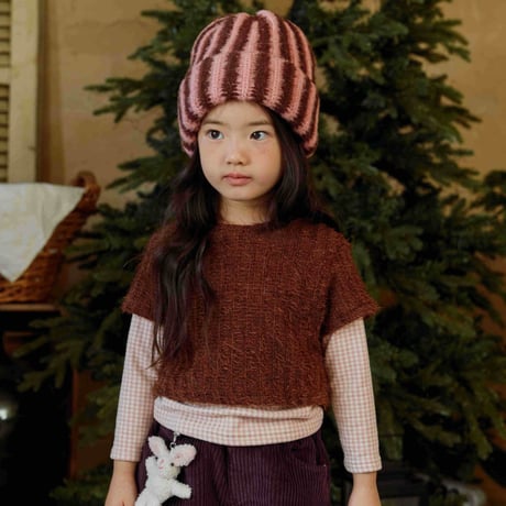 urbanrabbit/51. Check & Hairy Layered Set JS-JM