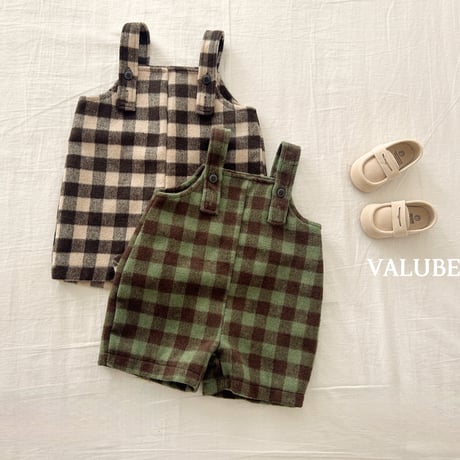 valubebe/6. amond check overalls pants 6M-S