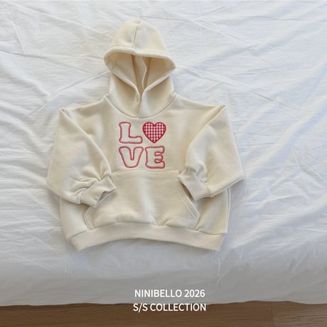 ninibello/90. love hood T-shirt 2XL