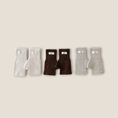 dudie/132. egg half gloves knit FREE