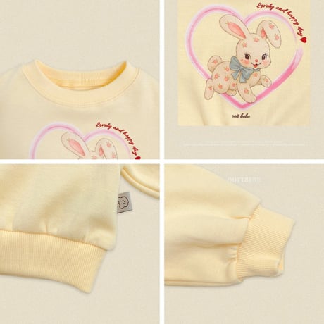 oottbebe/37. cuty rabbit updown set XS(0-1Y)-XL(4-5Y)