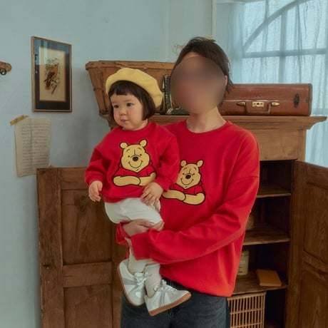 oottbebe/32. friends poo family man-to-man XS(1-2Y)-XL(6-7Y)