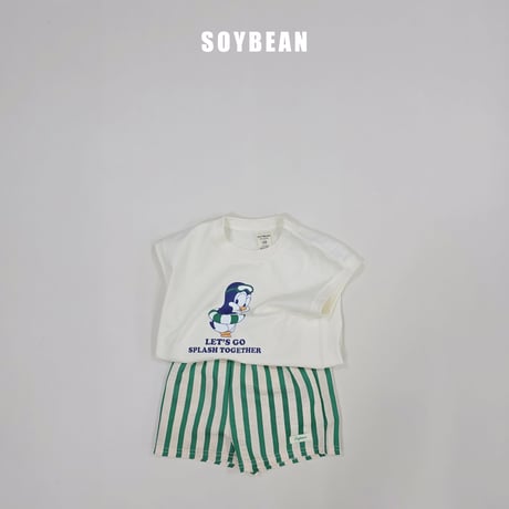 soybean/180. plan ) Penguin vacance updown set XS-XL