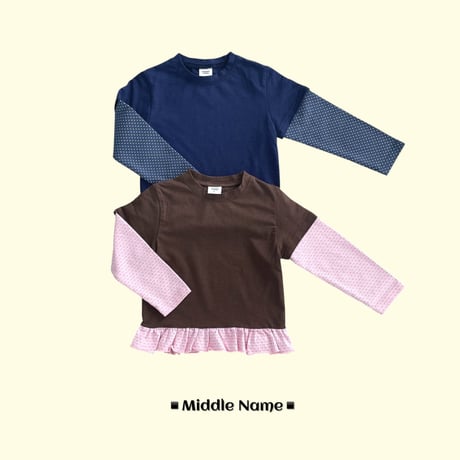 middlename/7. rayerd fril T-shirt S-XL