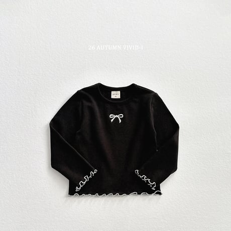vividi/143. ribbon span nalrari T-shirt XS-XL