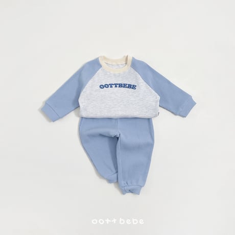 oottbebe/49. lettering waffle updown set XS(1-2Y)-XL(6-7Y)