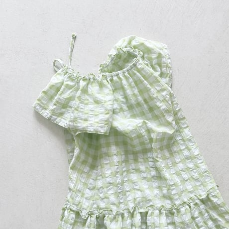 urbanrabbit/129. Seersucker Check One-piece JS-JM