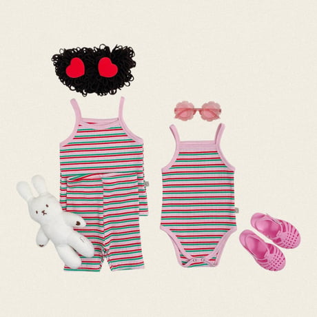 oottbebe/87. rainbow sleeveless set XS(1-2Y)-L(4-5Y)
