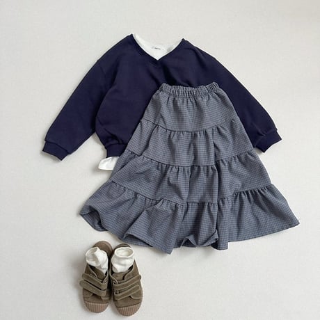 digreen/29. check ruffle skirt? S-2XL