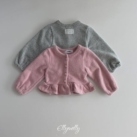 ellymolly/90. snow flower fril cardigan 3-11