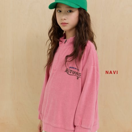 navi/57. morning half zipup T-shirt 2XL-JL