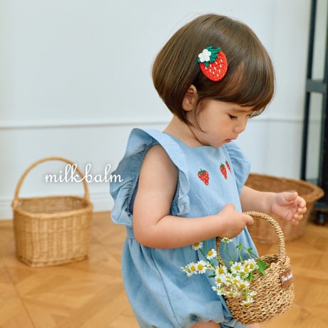 milkbalm/16. strawberry denim suit XS(-6M)-M(12M-18M)