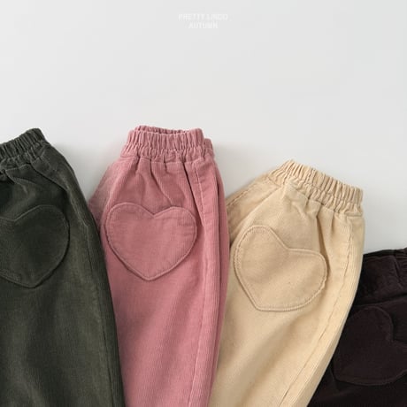 lindo/63. romantic heart ( corduroy ) pants XS-XL