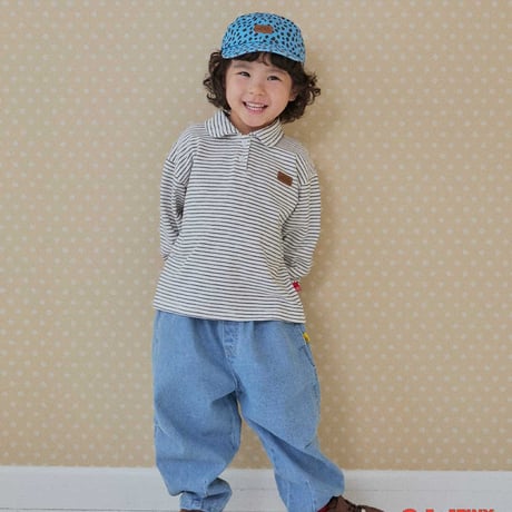 tinyhiker/20. collar stripe T-shirt XS-XL