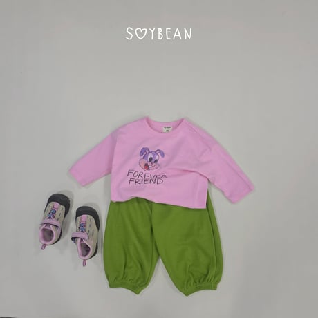 soybean/53. plan ) bunny Friend updown set XS-XL