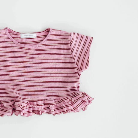 urbanrabbit/23. Stripe Frill Tee JS-JM