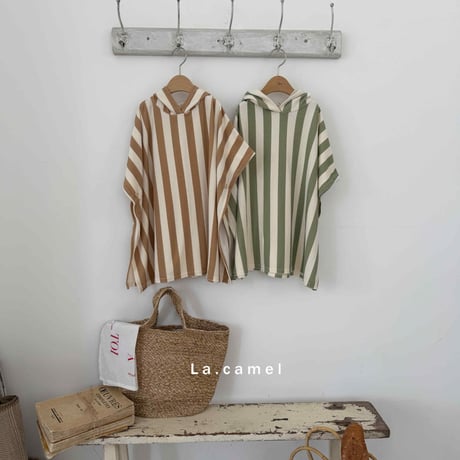 lacamel/33. stripe terry hood S-L