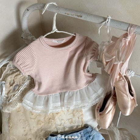 bananaj/19. peach sha T-shirt XS-JS
