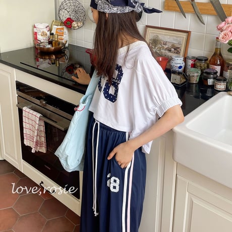 loverosie/153. mesh puff crop tee  L-XL