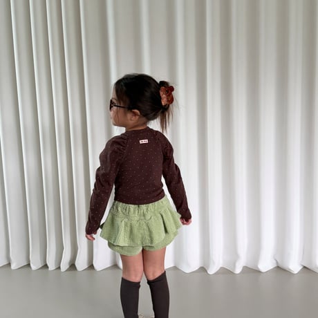 ellymolly/66. zizel dot shirring T-shirt 13-15