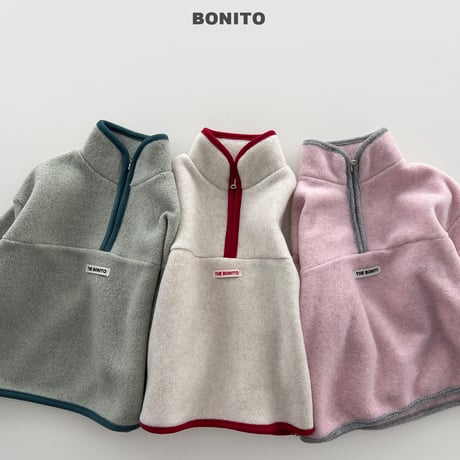 bonito/24. cotton candy two color half zipup JS-JM