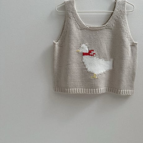 minirobe/28. Duck Knit Vest  S-XL