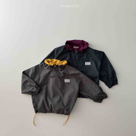 andbutter/70. Old Check Anorak S-XL