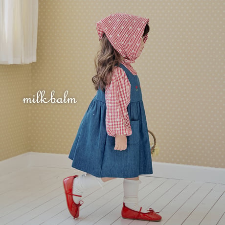 milkbalm/8. tulip denim one-piece XS-XL