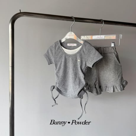 bunnypowder/144. shirring ray T-shirt 2XL-4XL