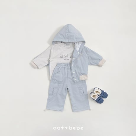 oottbebe/59. teddy hood windbreaker XS(1-2Y)-XL(6-7Y)