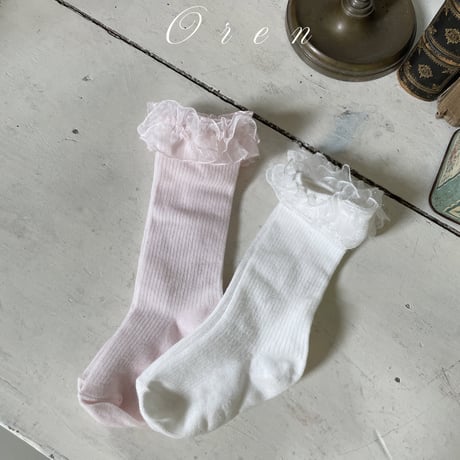 oren/5. etta lace knee socks 2(3-4Y)-6(11-12Y)