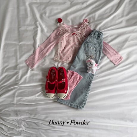 bunnypowder/105. heart denim pants 2XL-4XL