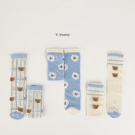 vbunny/29. cloud flower socks set FREE(32CM)
