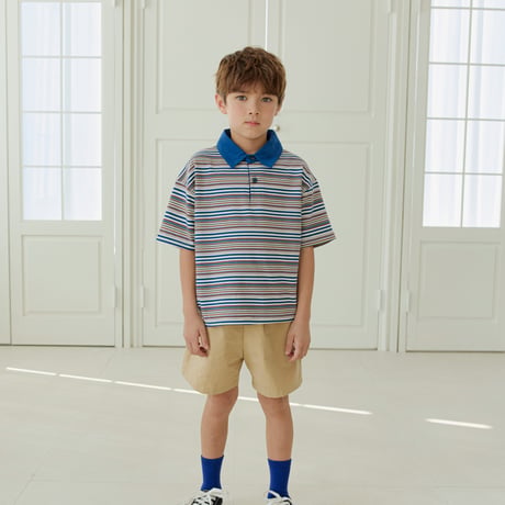 erinj/23. ST two color collar T-shirt S-XL