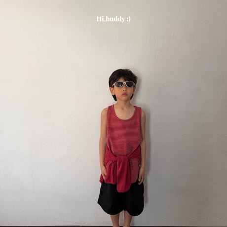 hibuddy/9. pig stripe sleeveless S-XL