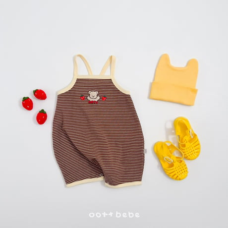 oottbebe/66. strawberry choco suit S(0-6M)-M(6-12M)