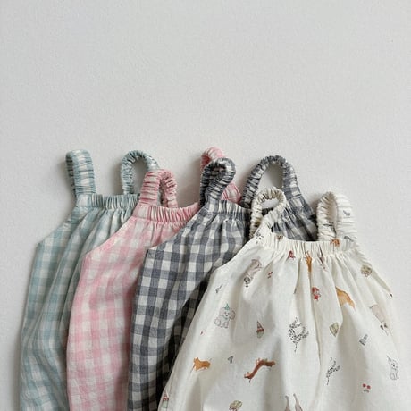 minirobe/27.  Puppy Pattern Overalls  S-XL