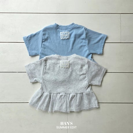 hans/37. shirring T-shirt XS-XL